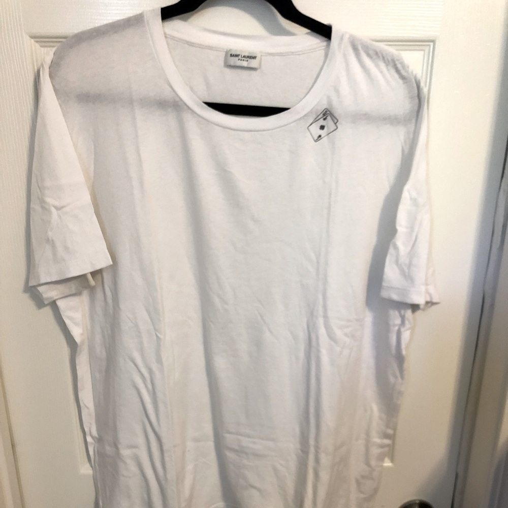 Men’s Saint Laurent White graphic tee